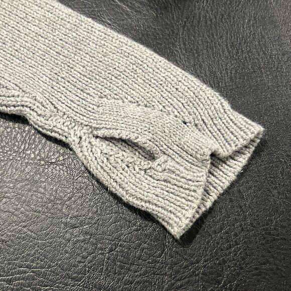 Lululemon The Sweater The Better Womens 4 Small Gray Knit Long Sleeve Ribbed - Picture 3 of 6